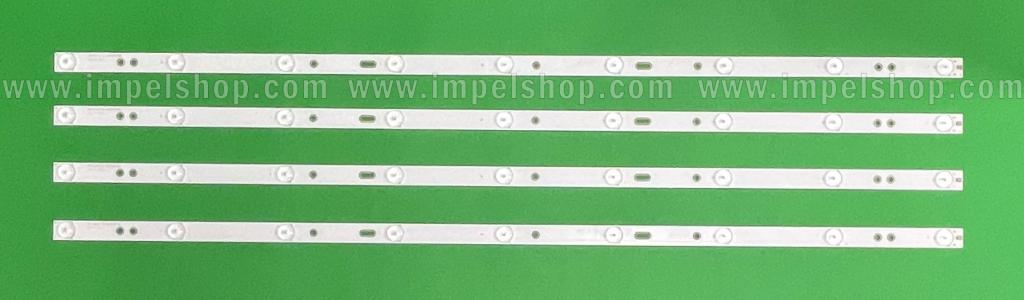 Led backlight strip for tv TELEFUNKEN 43" set 4pcs X MS-L1143 V2 SJ.CX.D4300901-2835DS-M 1.14.MD430007 170111 0983-180.DT0-43D1100-2H-D5-104T09V2C-3.1-3.2V-180227D4-07737-CX.430S01-12969-DR1008 E486558 , 9LED , 831MM , 3V ,
