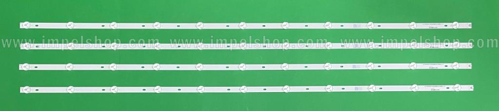 Led backlight strip for tv PHILIPS   50" set 4pcs X LB-DM3030-GJD3X3504X11AM92-1-Y LBM500M1101 , 11LED , 972MM , 3V ,