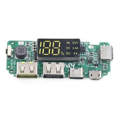 CA-524A 5V 2.4A 18650 BMS Battery Protection Board Micro / Type C LED Mobile