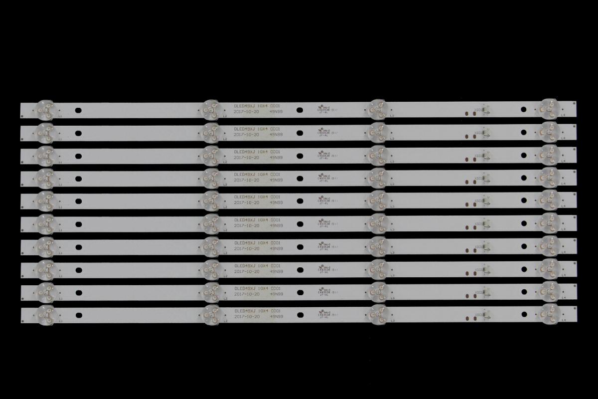 Led backlight strip for tv  Truevision 49" set 10pcs x DLED49XJ 10X4 0001