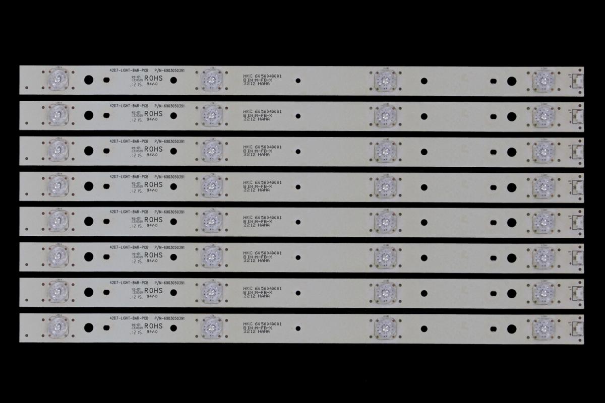 Led backlight strip for tv  HISENSE 42" set 8pcs x 42D7-LIGHT-BAR-PCB P/N-6003050391 HKC 6050040001 BIN:M-FB-X