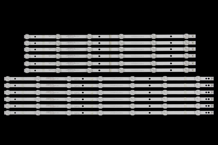 Led backlight strip for tv  HISENSE 55" set 6R+6L x L:NPB15D485103BL041-L01H, CY_HD_55D1D_3528 6*13_300MA_40V 0414 L,  8D55-1DDL-M7613L R:NPB15D592103BL041-R01H, CY_HD_55D1D_3528  6*13_300MA_40V 0414 R, 8D55-1DDL-M7613R