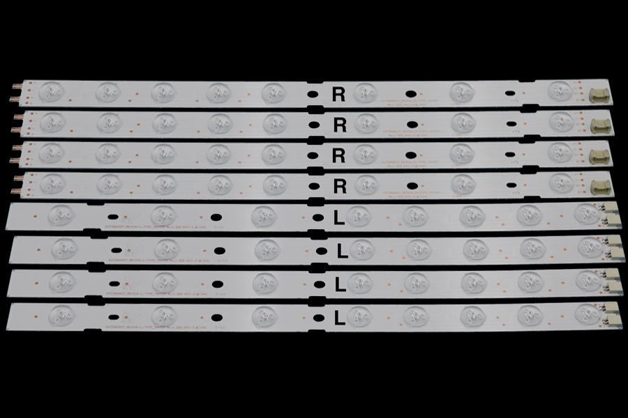 Led backlight strip for tv TOSHIBA 39" set 8pcs ,  4R+4L ,  L:SVT390A07-REV0.6_L_TYPE_191031 R:SVT390A07-REV0.6_R_TYPE_191031