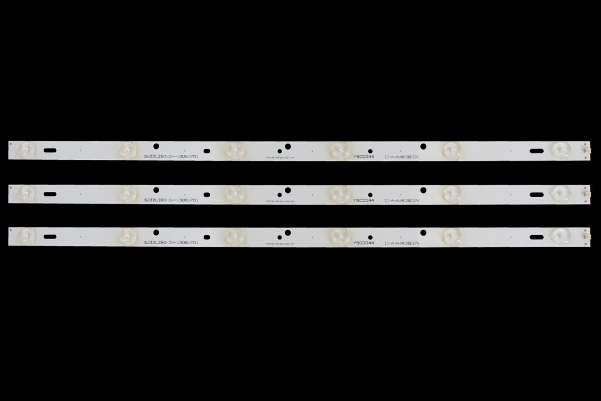 Led backlight strip for tv  FOX 32" set 3pcs x SJ32L280-DH-13061701 Y5CD044 IC-A-HWA028D276 Y5CD044-3064DG21D101827 E306084