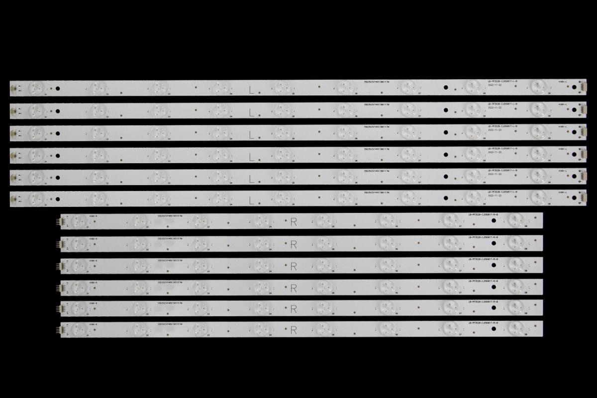 Led backlight strip for tv  CHUANGJIA 55" set 6+6 x R: LB-PF3528-CJ550617-R-B 55D3503V1W8C1B51517M L:LB-PF3528-CJ550617-L-B 55D3503V1W9C1B61117M
