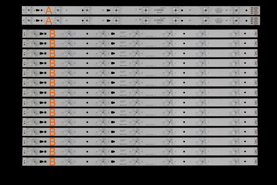 Led backlight strip for tv  HAIER 55" set 14pcs ,  2A+12B OR 12B x  A:LED55D8-08(A)   PN: 30355008214  2015.08.08 B:LED55D7-01(B)    PN:3035007202