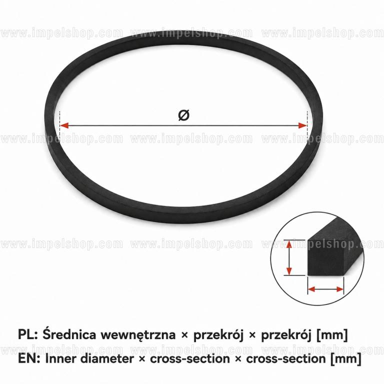 BELT (DIAMETER X PROFILE X PROFILE IN mm) 24 X 1,0 X 1,0 mm