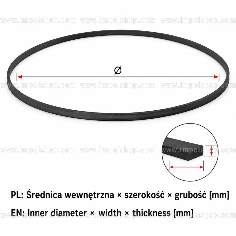 BELT FLAT (DIAMETER X PROFILE X PROFILE IN mm) 81 X 3 X 0,6 mm